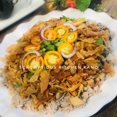 A picture of Rice and beans.