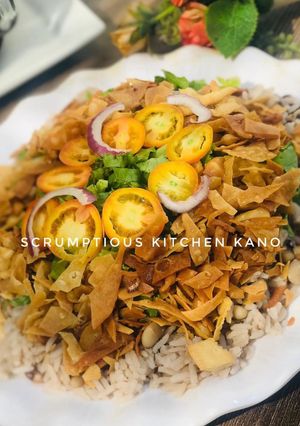 A picture of Rice and beans.