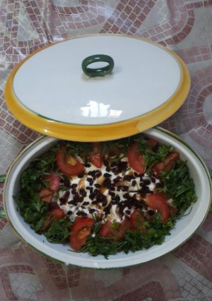 صورة لوصفة فتة الباذنجان والبطاطس ودبس الرمان وعلى طريقتي