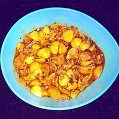A picture of Instant Lemon Peel Pickle.