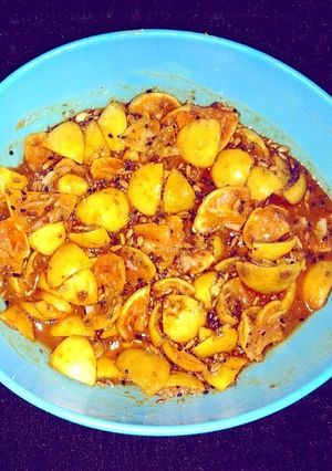 A picture of Instant Lemon Peel Pickle.