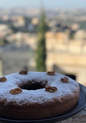 صورة لوصفة كيكة الجزر مع الجوز