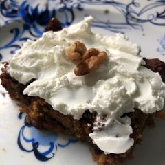 A picture of Breakfast carrot cake - can be vegan.