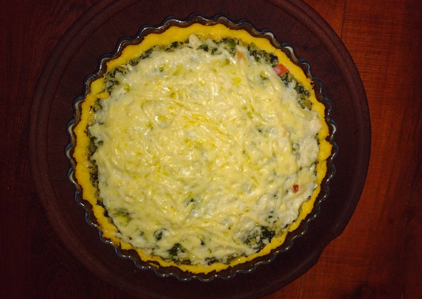 Tarta de polenta y acelga deliciosa 😋