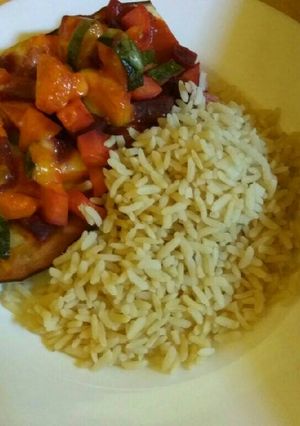 Zöldséges sült padlizsán recept fotója