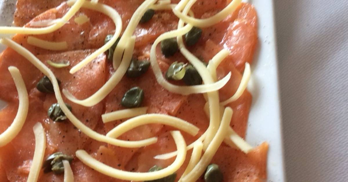 Carpaccio de salmón ahumado Receta de Maria Paz Dominguez/ pacitamama