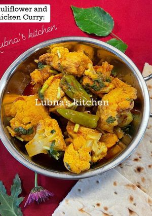 A picture of Cauliflower and Chicken Curry:.