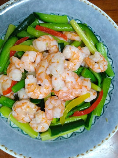 鮮蝦仁炒蘆筍 的食譜成品照片