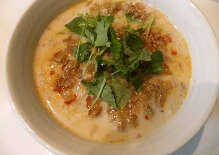 Homemade Dan Dan Noodles with Rich Soup