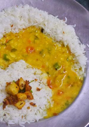 A picture of Yin yang rice ♡.