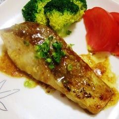 Cod Meunière with Butter Ponzu Sauce A picture of Cod Meunière with Butter Ponzu Sauce.