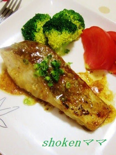 A picture of Cod Meunière with Butter Ponzu Sauce.