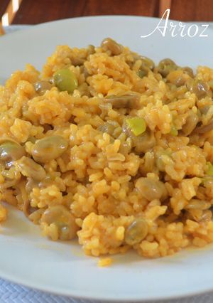 Una foto de Arroz con habas. (Thermomix)