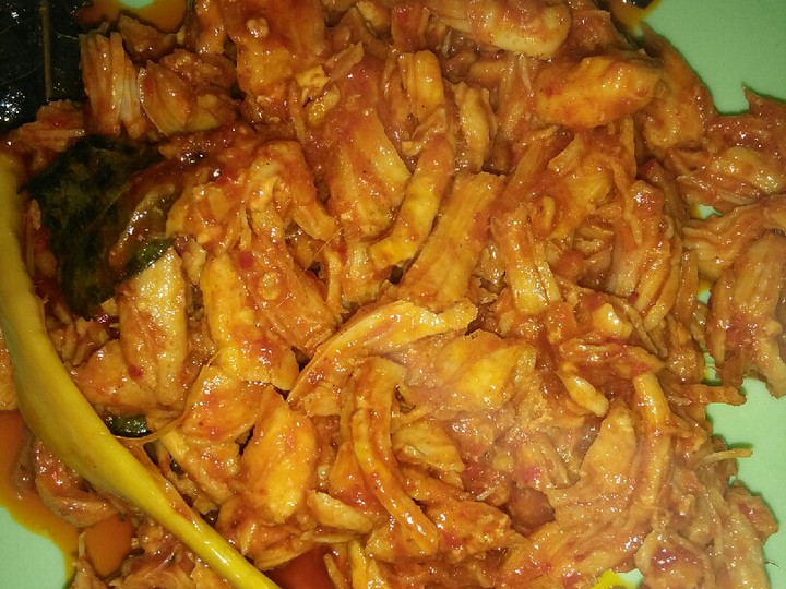 Resep Ayam suwir pedas manis Anti Gagal