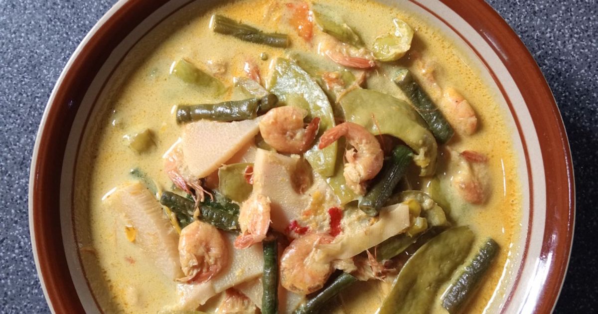 Lodeh Kacang Panjang mix Koro, Rebung dan Udang