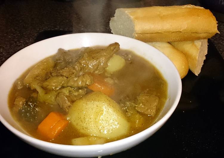 Recipe: Yummy Scouse &amp; hot baguette Mmmmm…