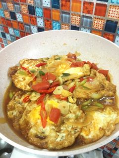 Foto resep Telur ceplok saus tiram