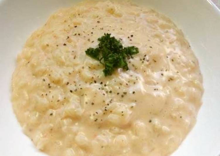 Recipe of Ultimate Soy Milk &amp; Mentaiko Cheesy Rice