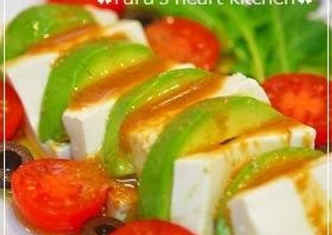 Avocado & Tofu Salad with Wasabi Dressing