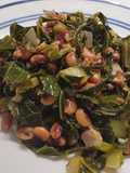 My Southern Black Eyed Peas with Collard Greens