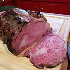 A picture of Rib eye round roast sous vide.