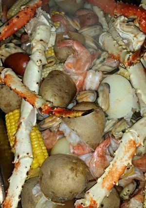 A picture of King crab low down.