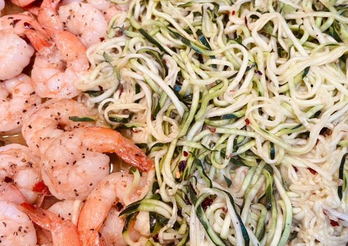 Butter Garlic Shrimp & Zoodles