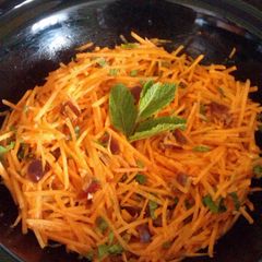 A picture of Vickys Moroccan-Style Carrot & Date Salad, GF DF EF SF NF.