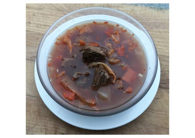 Recipe of Perfect Sweet &amp; Sour Beef Cabbage Soup FUSF