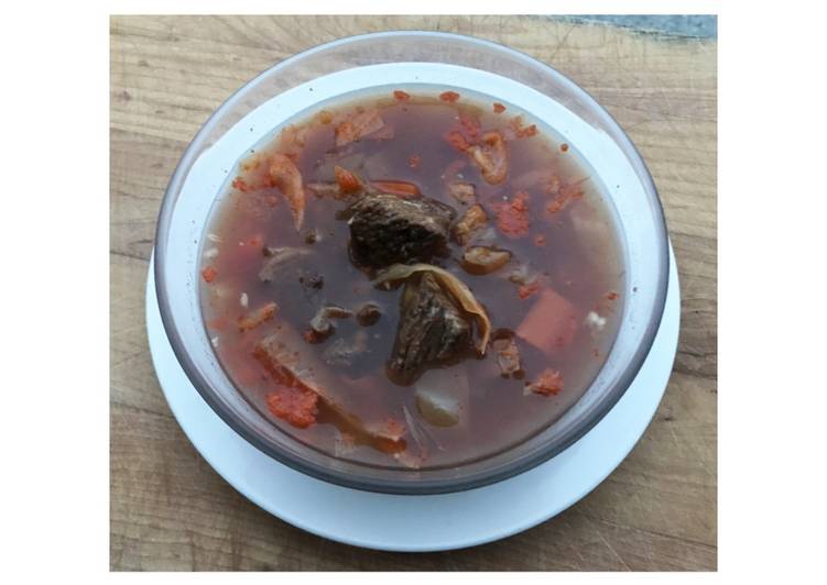 Recipe of Quick Sweet &amp; Sour Beef Cabbage Soup FUSF