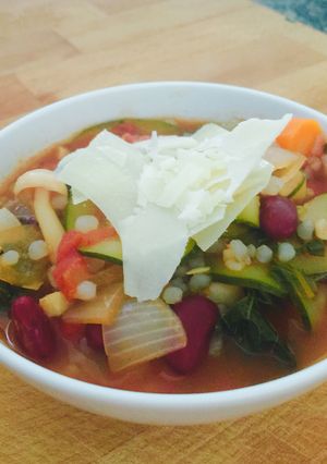 A picture of Shirataki Rice Minestrone.