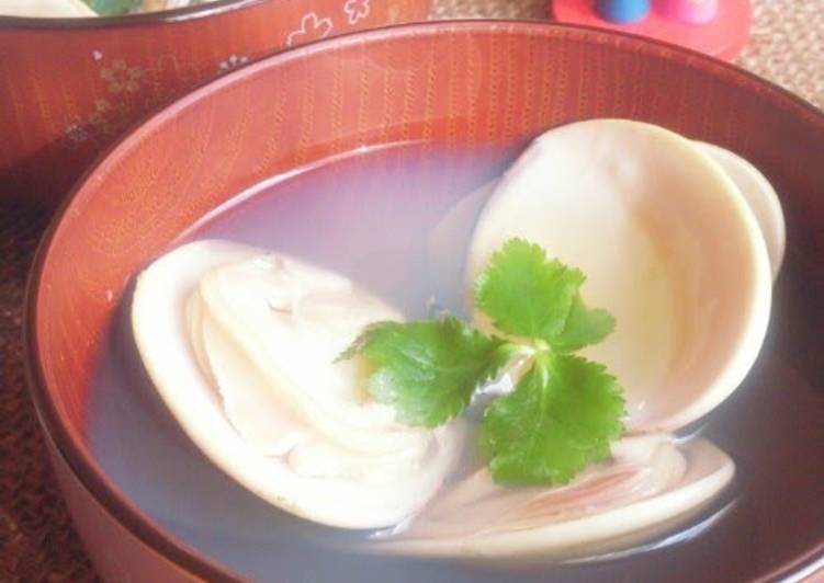 For Doll Festival: Clam Clear Broth Soup