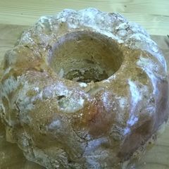 A picture of Cheese and pear yoghurt bread. (Use gms measurements ).