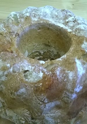 A picture of Cheese and pear yoghurt bread. (Use gms measurements ).