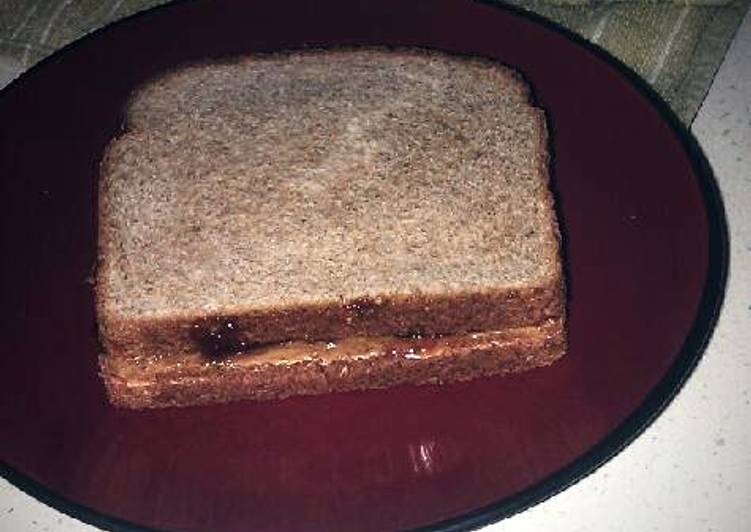 Recipe of Perfect Peanut Butter and Jelly Sandwich
