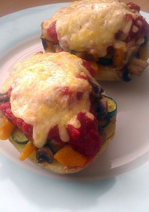 A picture of Vickys Pizza-Style Potatoes, GF DF EF SF NF.