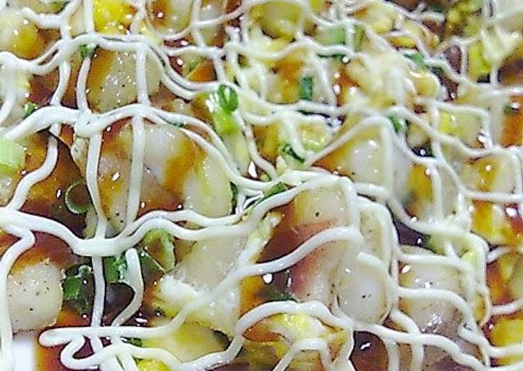Recipe of Quick Squid Tonpei Yaki - Pan-fried Squid Fritters