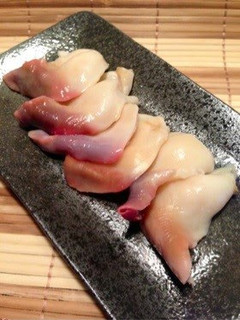 A picture of Surf Clam Sashimi - How to Peel, Prepare and Blanch.