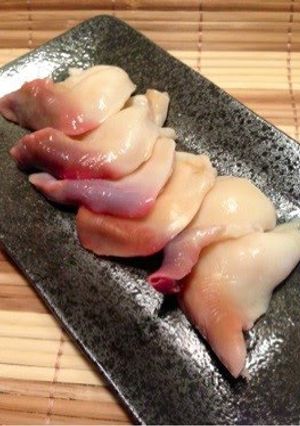 A picture of Surf Clam Sashimi - How to Peel, Prepare and Blanch.