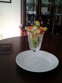 A picture of Spicy Avocado Chicken Salad "Cocktail".