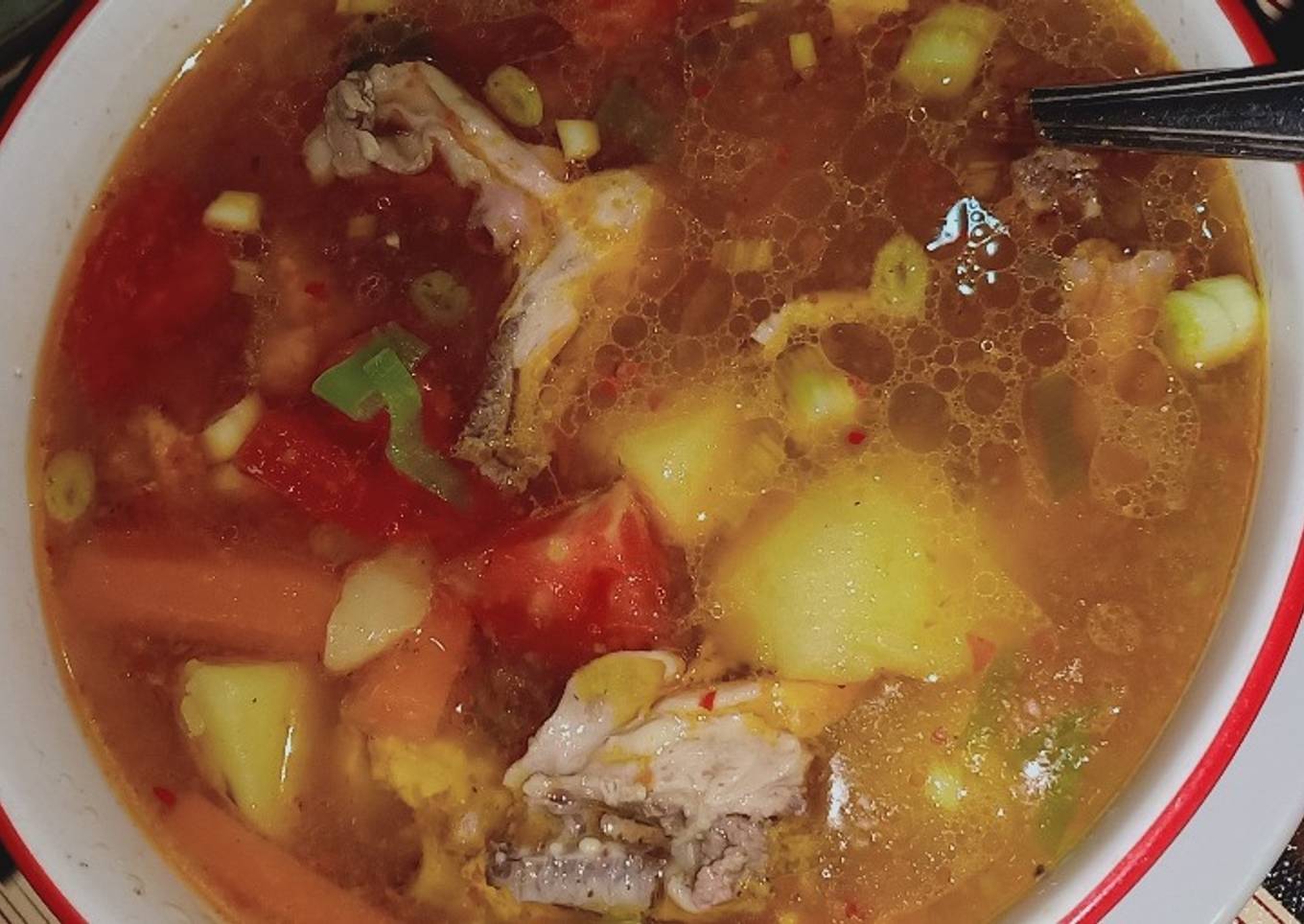Sop ayam sambel merah