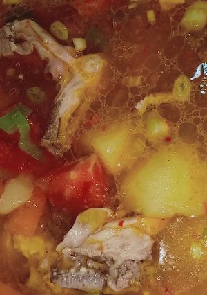 Foto resep Sop ayam sambel merah