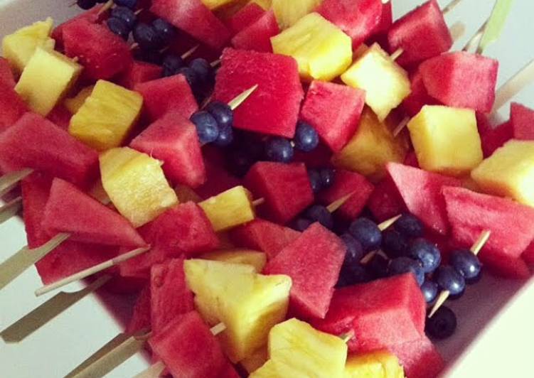 Steps to Prepare Any-night-of-the-week Fruit Skewers