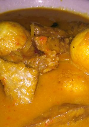 Foto resep Telur bumbu pedas kuah santan