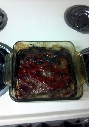 A picture of College mans meatloaf.
