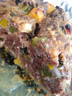A picture of Kickin' Meatloaf with Serrano Peppers and Bacon.
