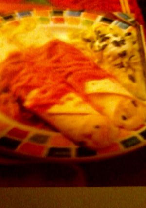 A picture of jalapeno chicken enchiladas.
