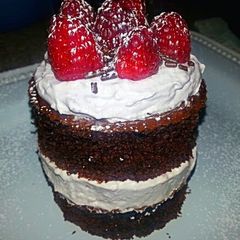 A picture of Raspberry Mousse Cake.