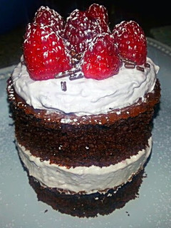 A picture of Raspberry Mousse Cake.