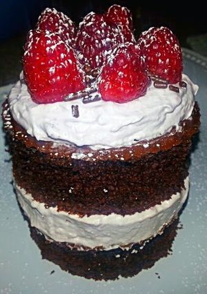 A picture of Raspberry Mousse Cake.